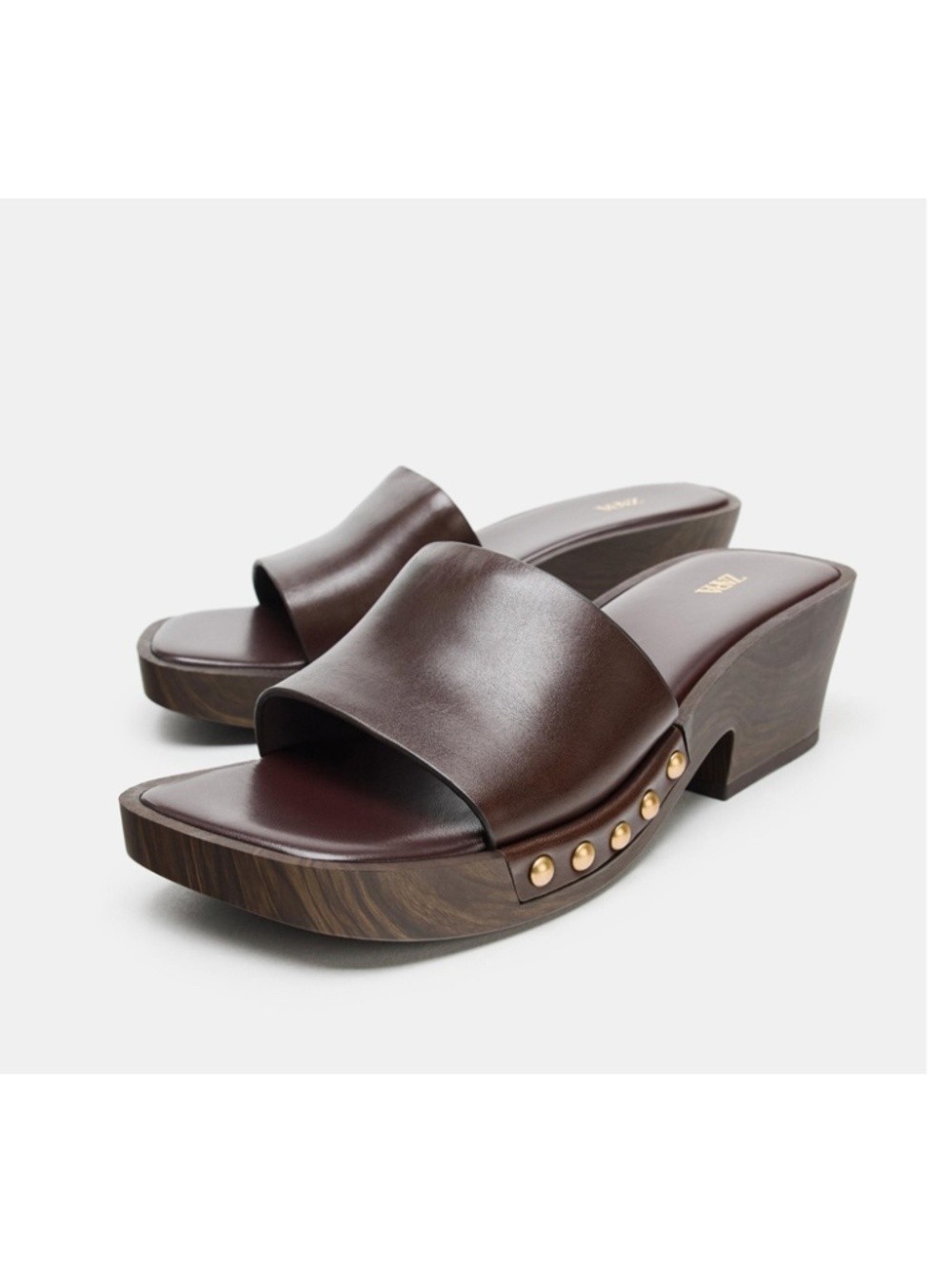 ZARA STUDDED LEATHER SANDALS